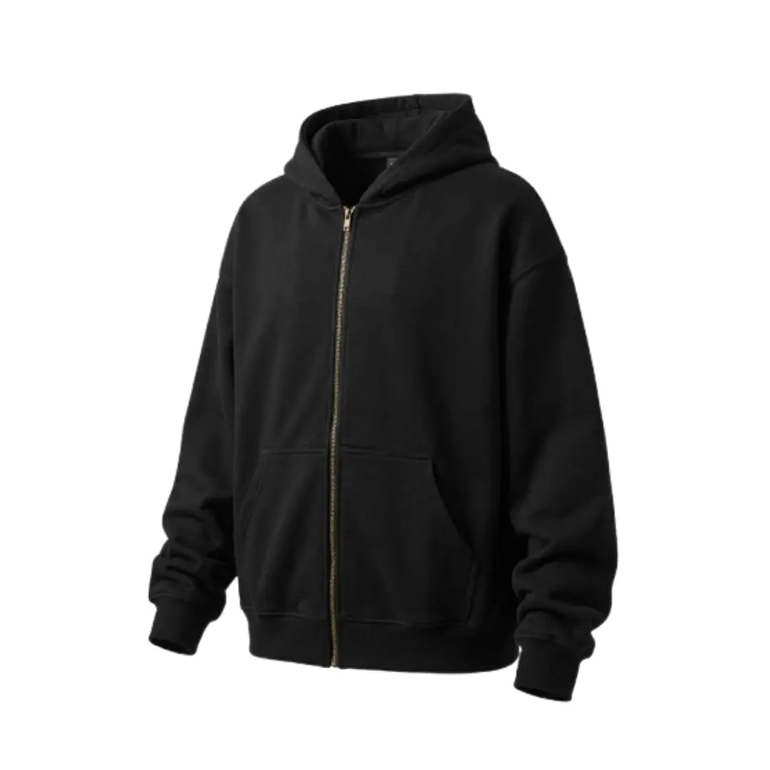 420G Heavyweight Double-Zip Hoodie – Solid Color Vintage Relaxed Fit (Unisex) Rsell Store
