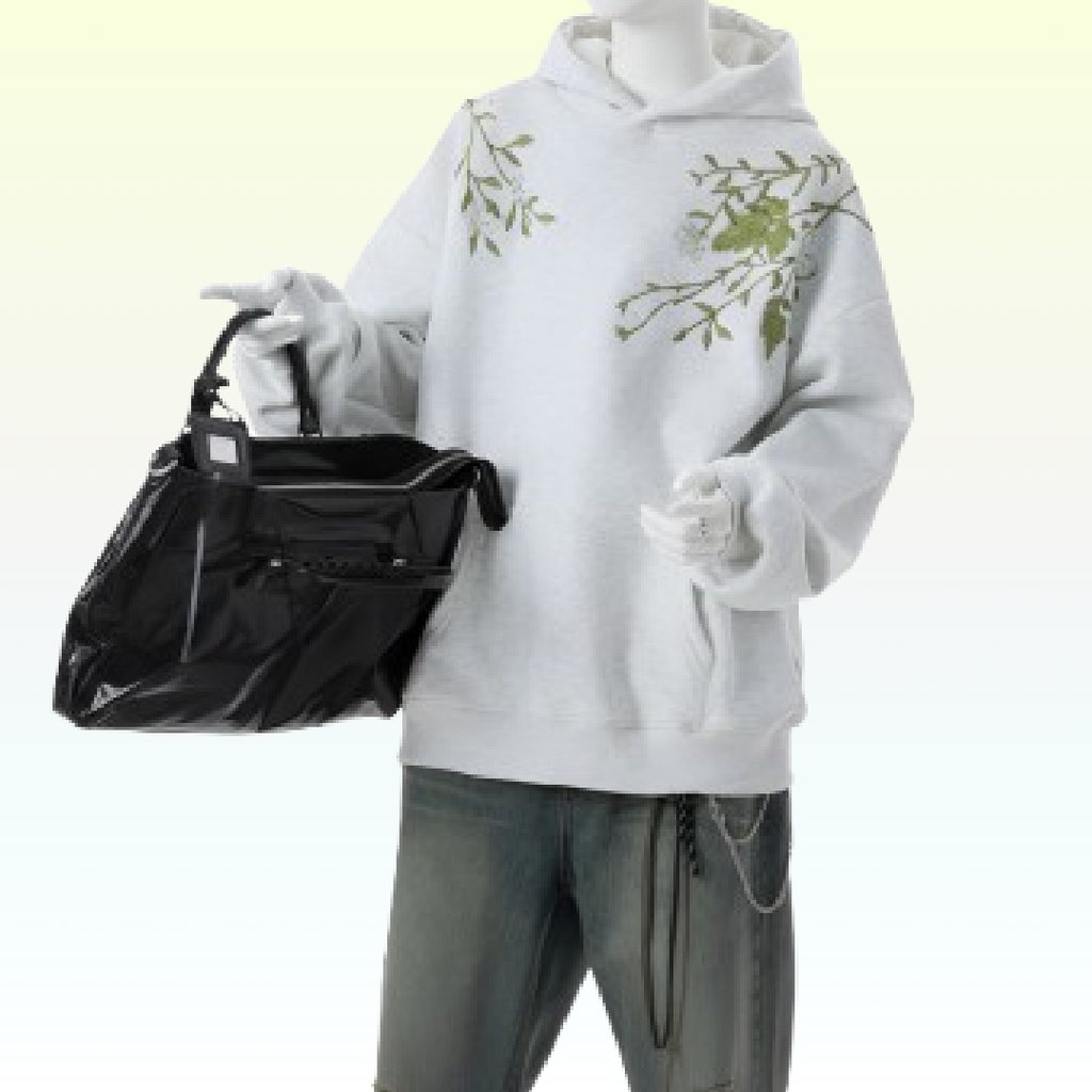 Unisex Oversized Floral Hoodie – Autumn Jacket