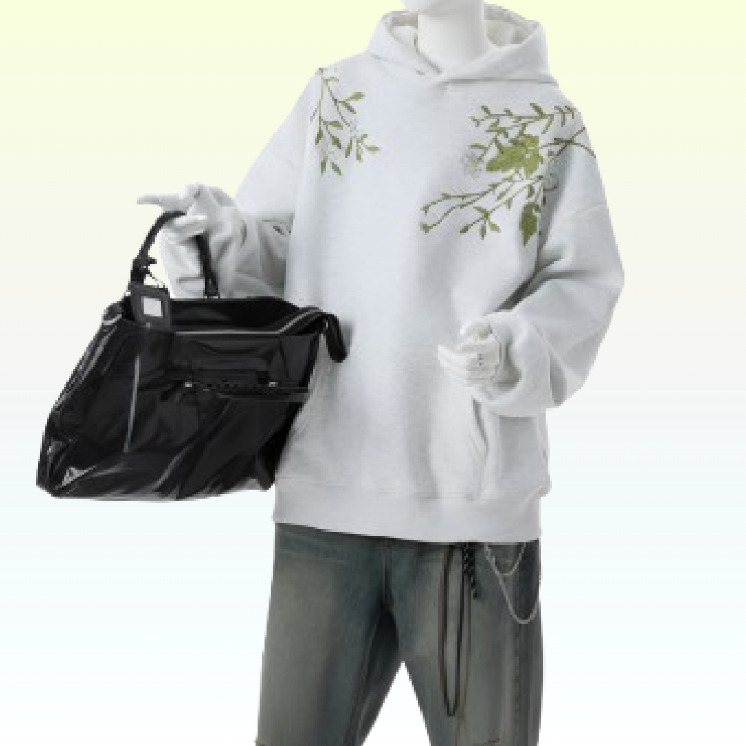 Unisex Oversized Floral Hoodie – Autumn Jacket