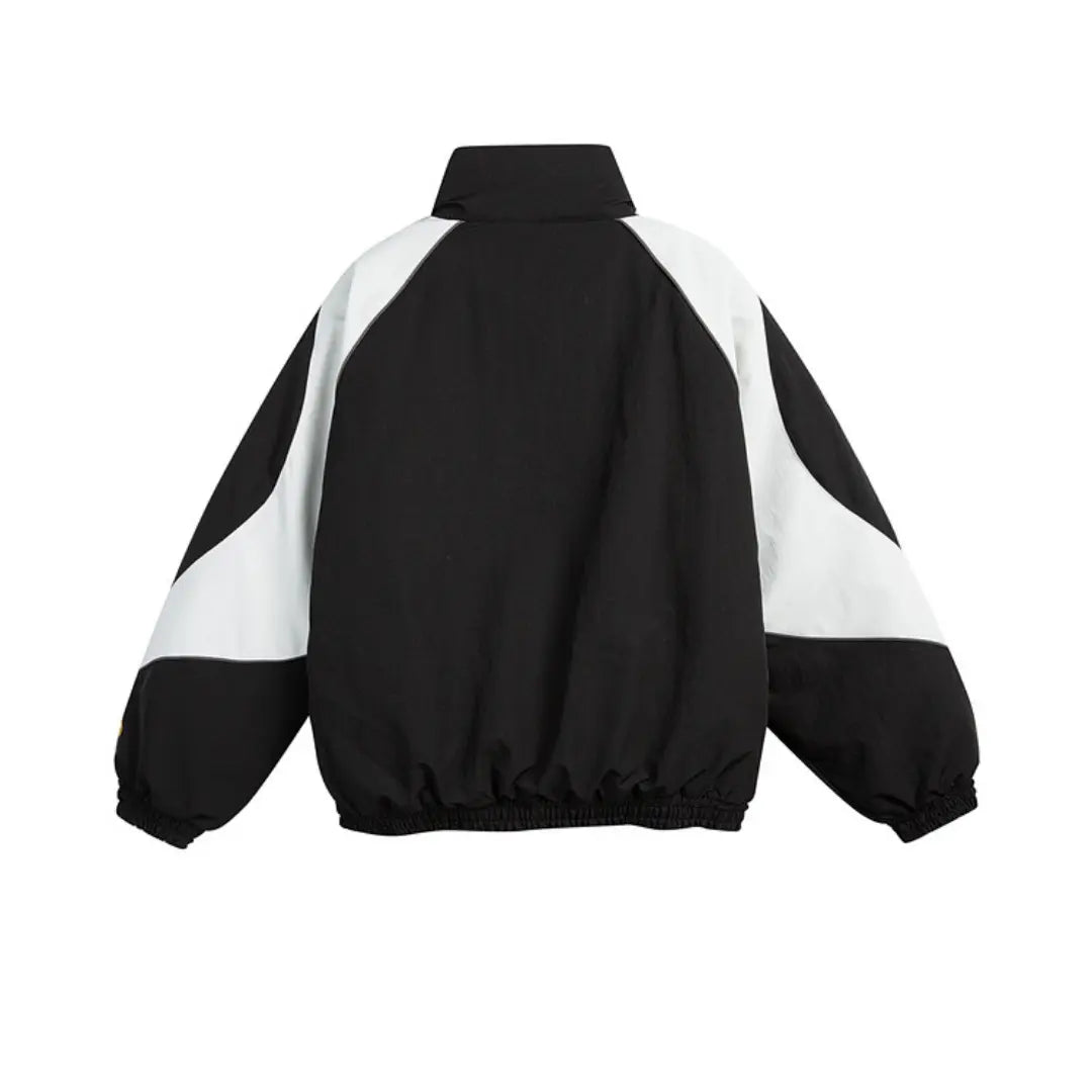 Black and white jacket on a white background
